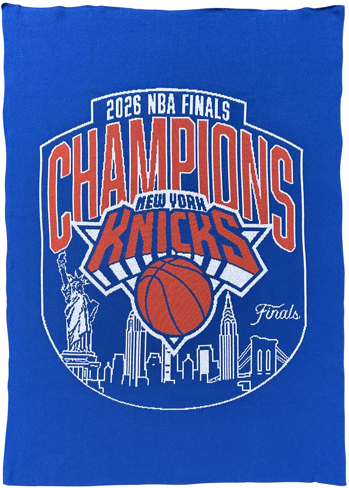 KNICK 2026 CHAMPIONSHIP woven blanket design