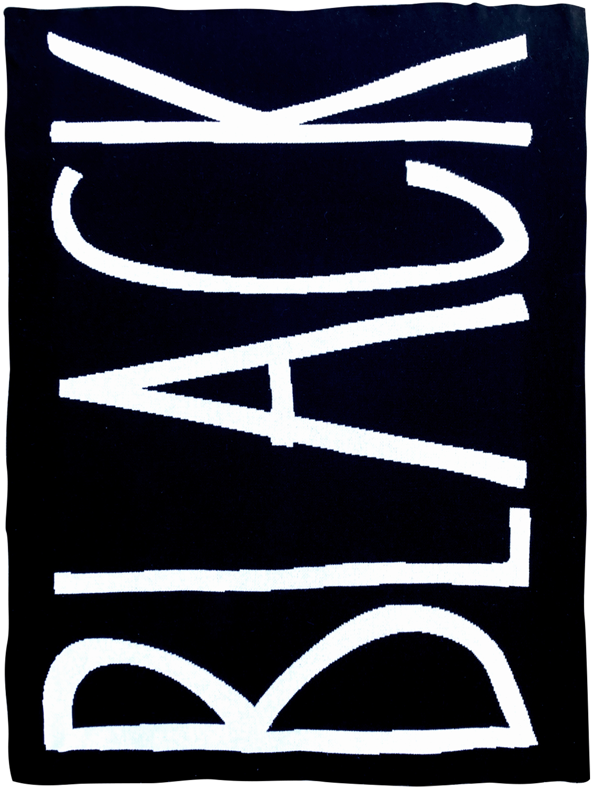 BLACK woven blanket design